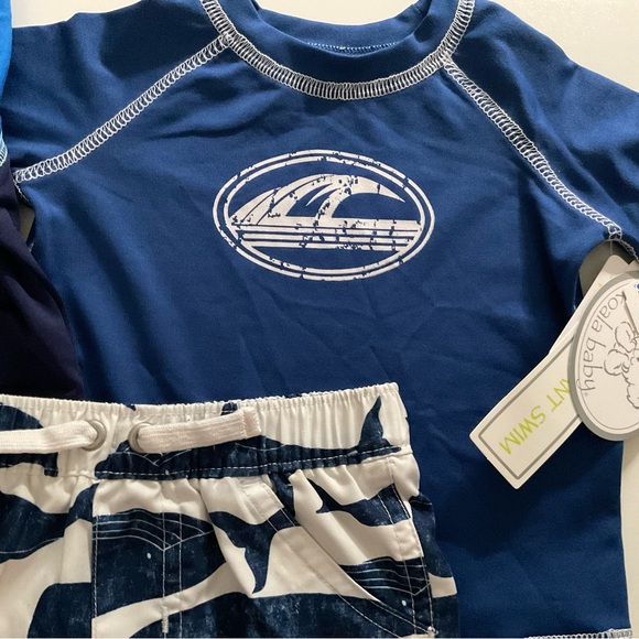 SWIM Trunks & Swim Top Bundle Little Boys Infant Whales Cat & Jack Carters Koala - Picture 2 of 8